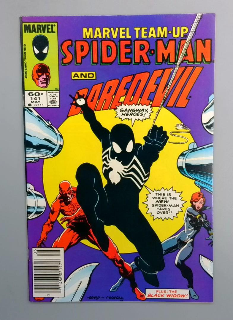 Marvel Team-Up #141 VF Newsstand, 1st Black Symbiote Suit Marvel 1984