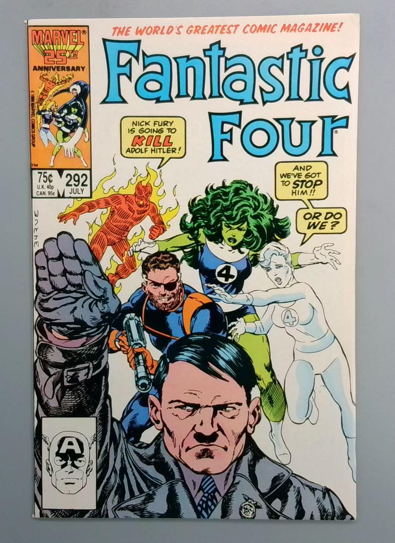 Fantastic Four #292 NM Hitler Marvel 1986 JR1
