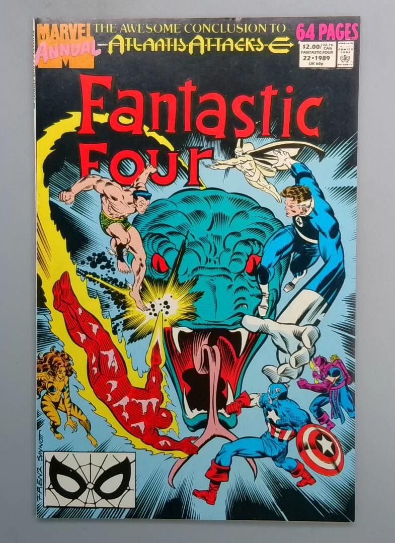 Fantastic Four Annual #22 NM Atlantis Attacks Marvel 1989 JR1