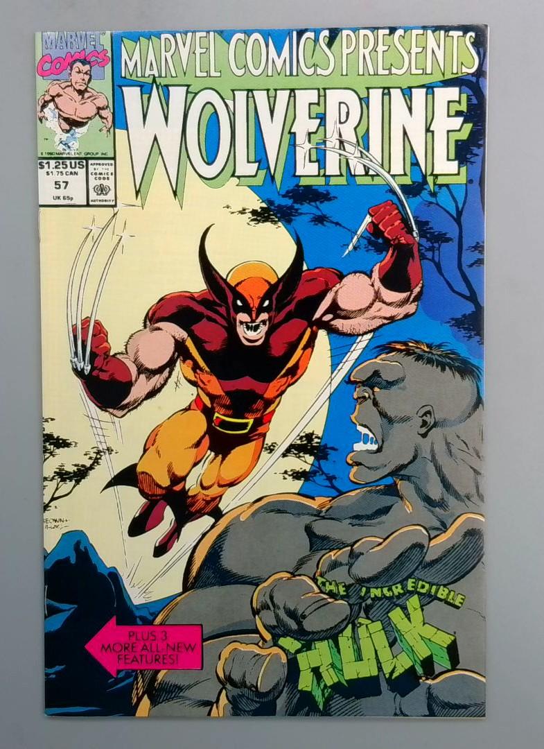 Marvel Comics Presents #57 VF/NM Hulk vs Wolverine Marvel 1990 JR1