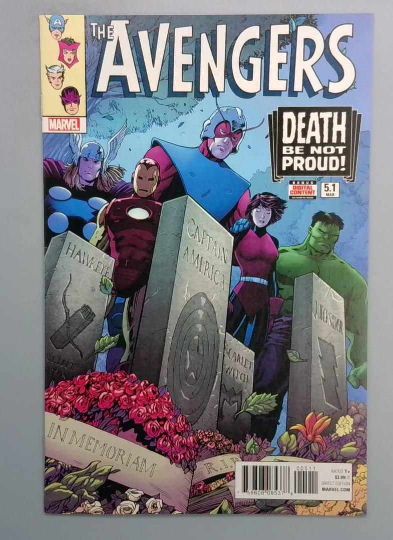 Avengers #5.1, NM Death Be Not Proud, Marvel, 2012 JR1
