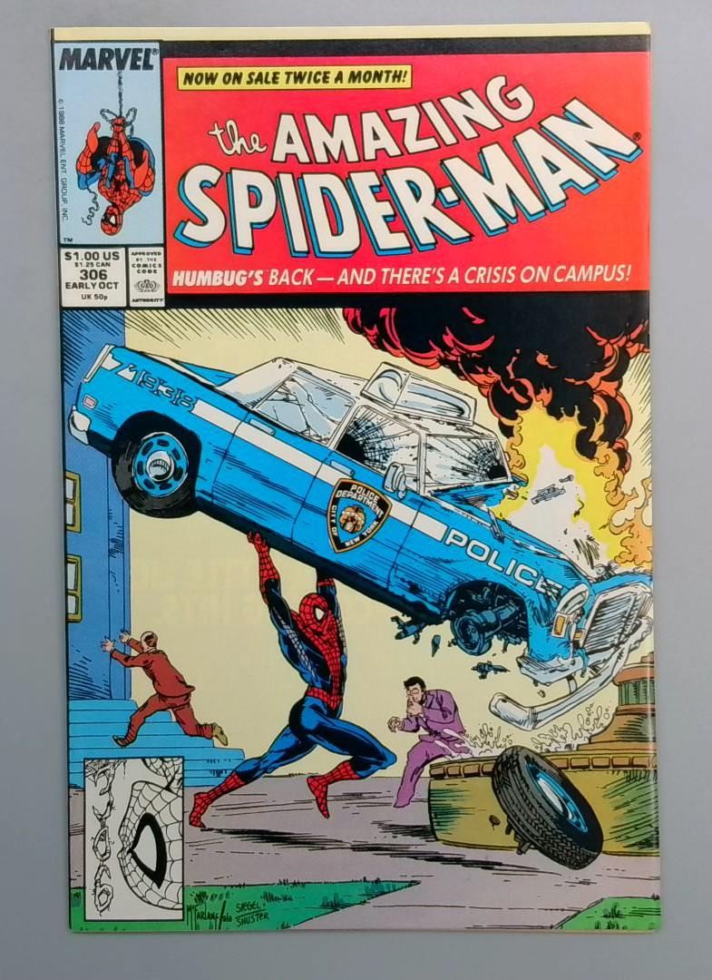 Amazing Spider-Man #306 NM- Action Comics #1 Homage Marvel 1988