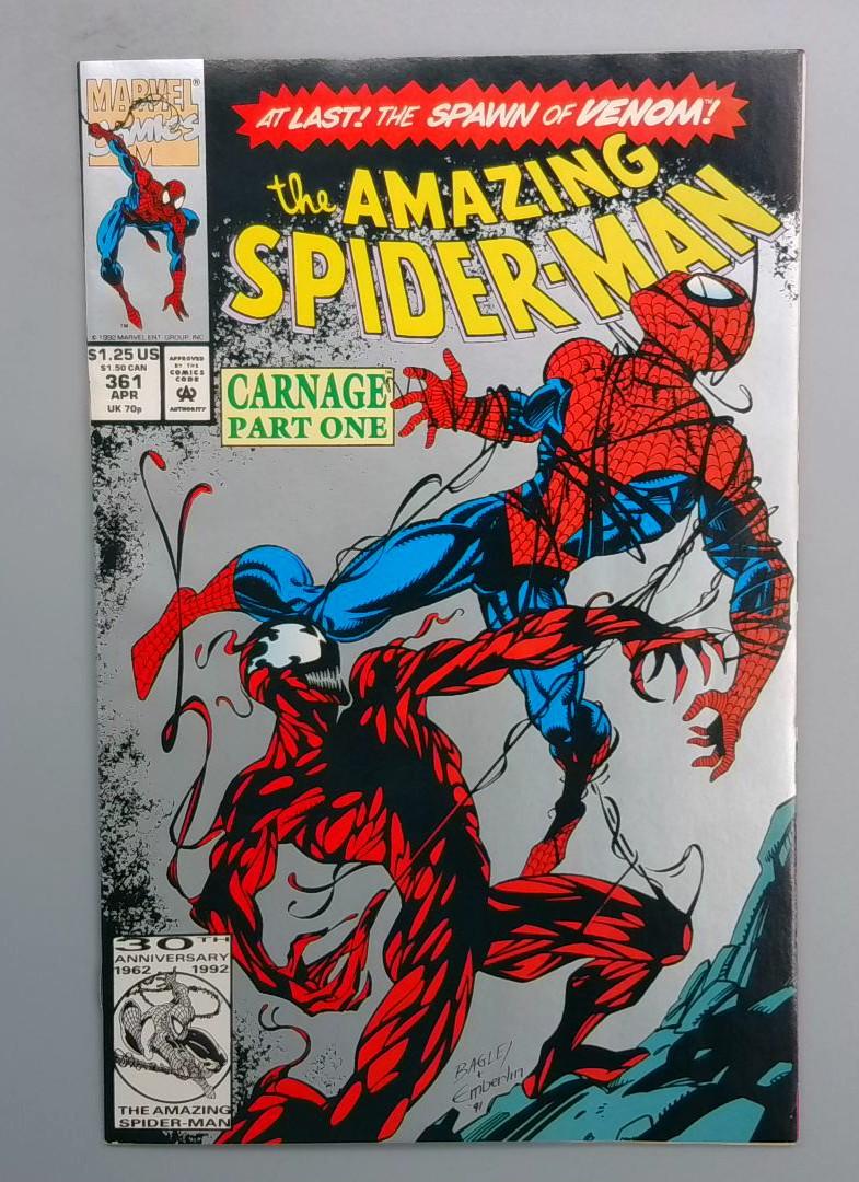 Amazing Spider-Man #361 NM 2nd Print, 1st Carnage Marvel 1992