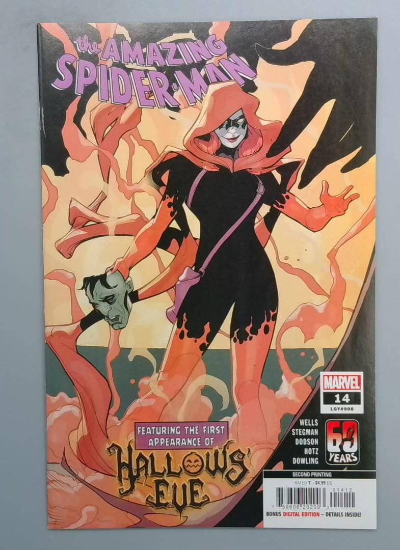 Amazing Spider-Man #14 NM 2nd Print 1st Hallows Ever Marvel, 2022 JR1