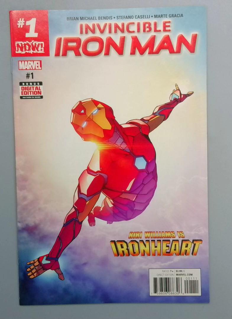 Invincible Iron Man #1, NM- Riri Williams Marvel, 2016 JR1