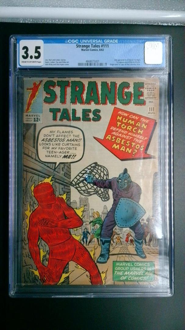 Strange Tales #111, CGC 3.5, 2nd App of Doctor Strange Marvel, 1963