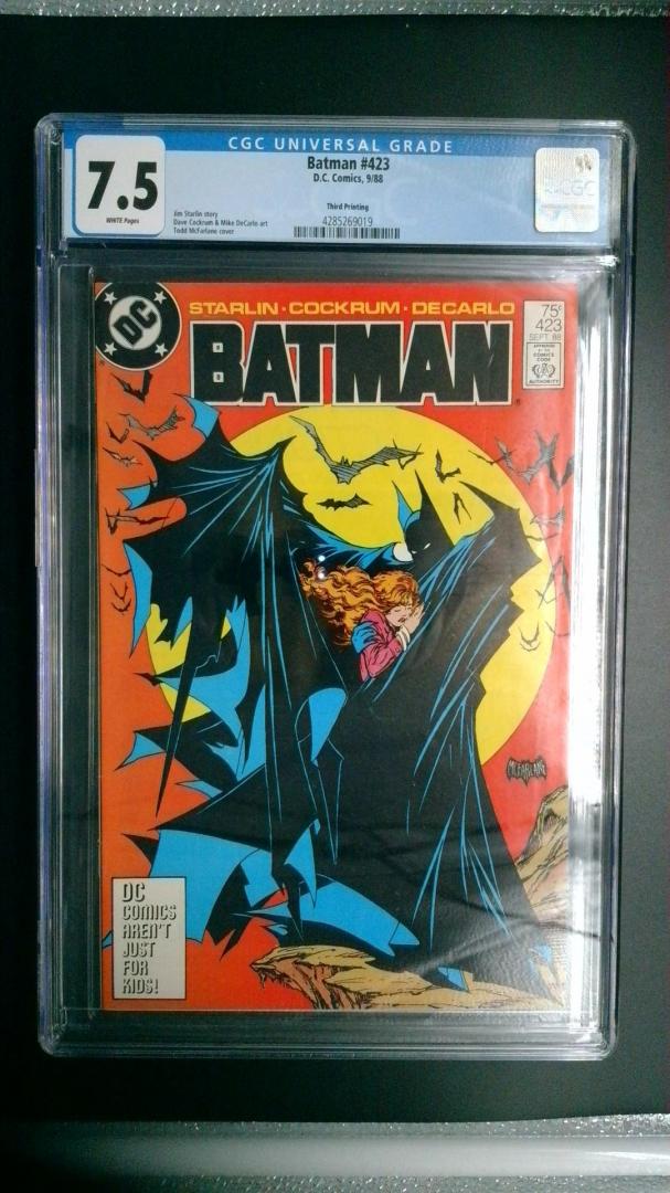 Batman #423, CGC 7.5, Third Printing DC Comics, 1988