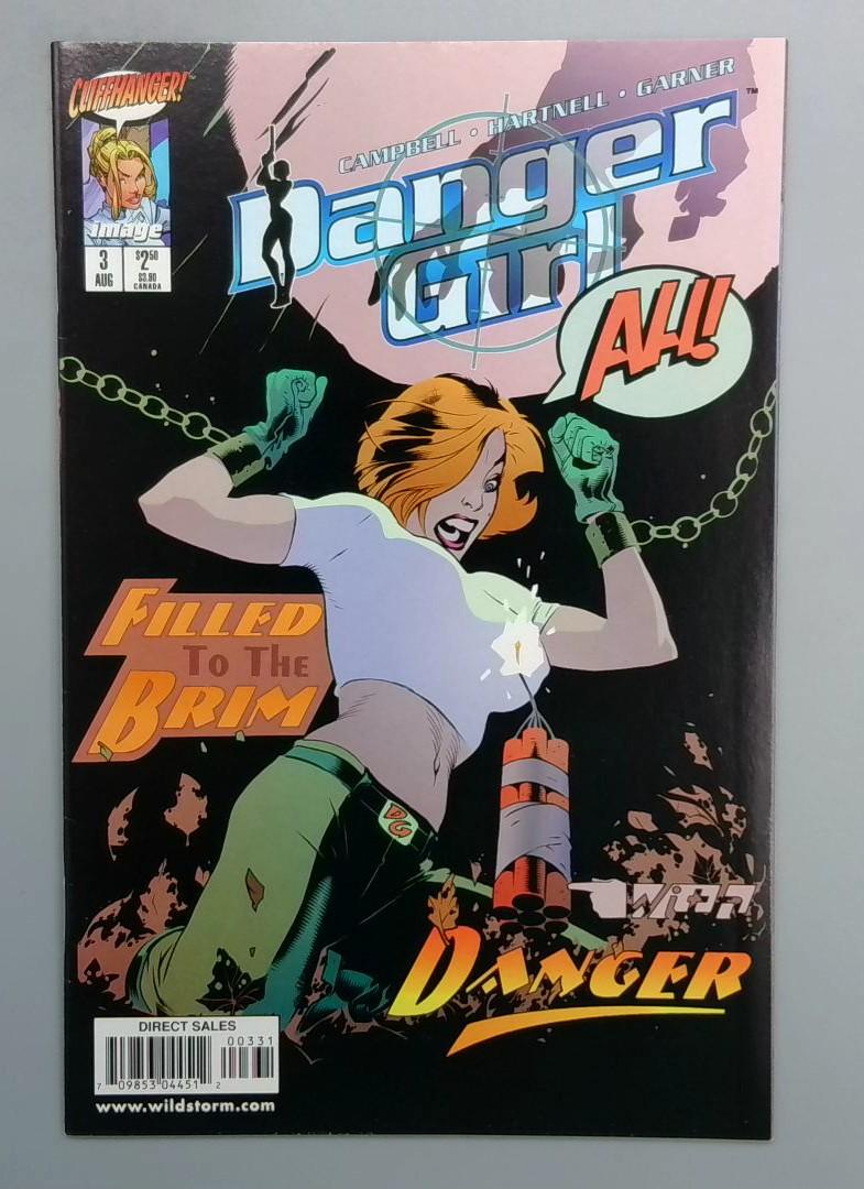 Danger Girl #3 NM- Hughes Cover Image 1998 JR1