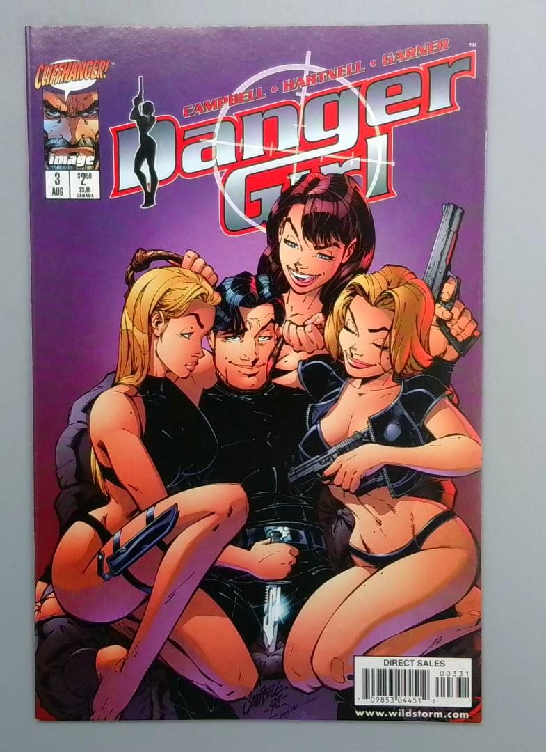 Danger Girl #3 VF/NM Campbell Cover Image 1998 JR1