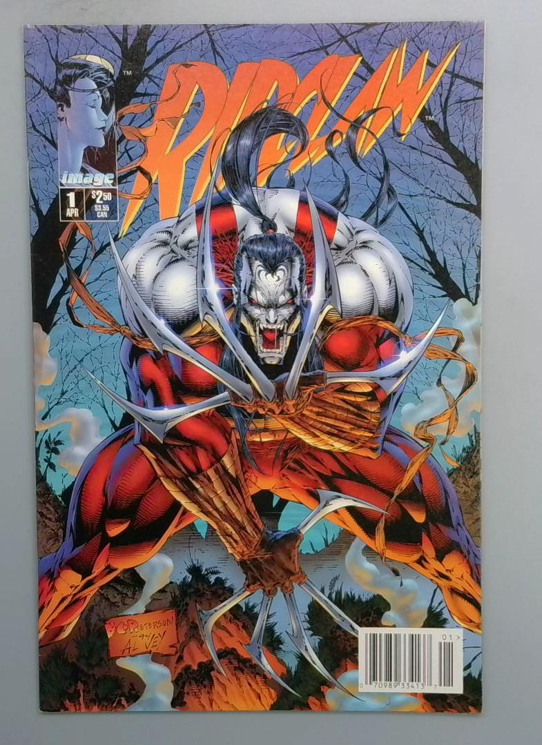 Ripclaw #1, VF/NM Newsstand RARE HTF  Image, 1995 JR1