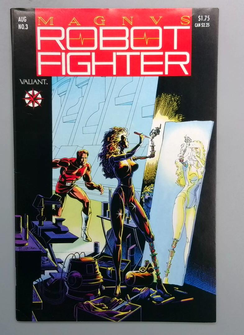 Magnus Robot Fighter #3, VF+ With Cards/Coupon Valiant, 1991 JR1
