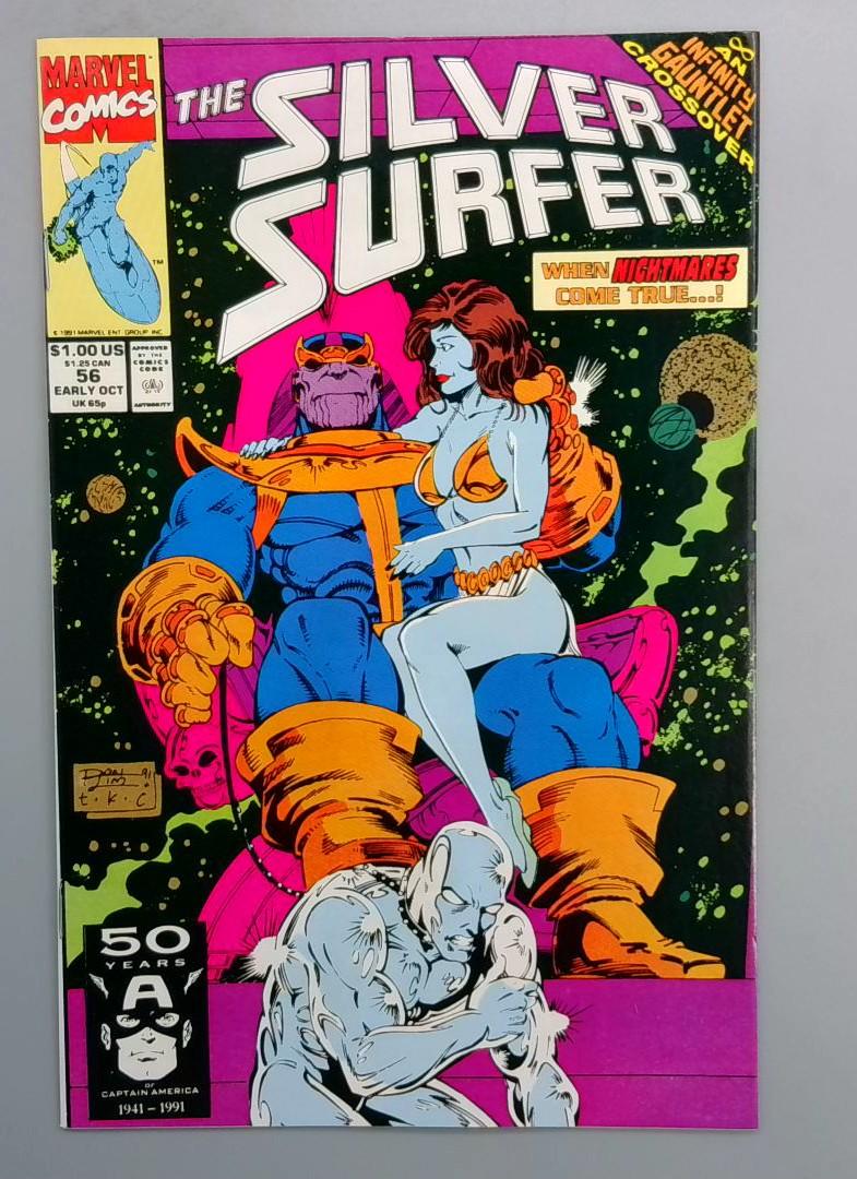 Silver Surfer #56 NM- Thanos Marvel 1991 JR1