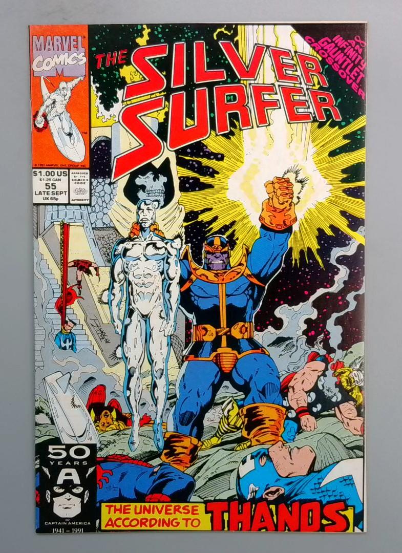 Silver Surfer #55 NM Thanos Marvel 1991 JR1