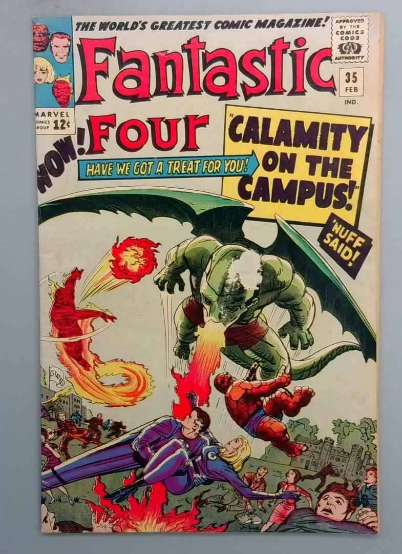 Fantastic Four #35 VG+ 1st Dragon Man Marvel Comics 1965