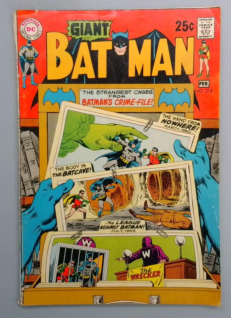 BATMAN #218 VG/FN 1st Bronze Age Issue DC 1970