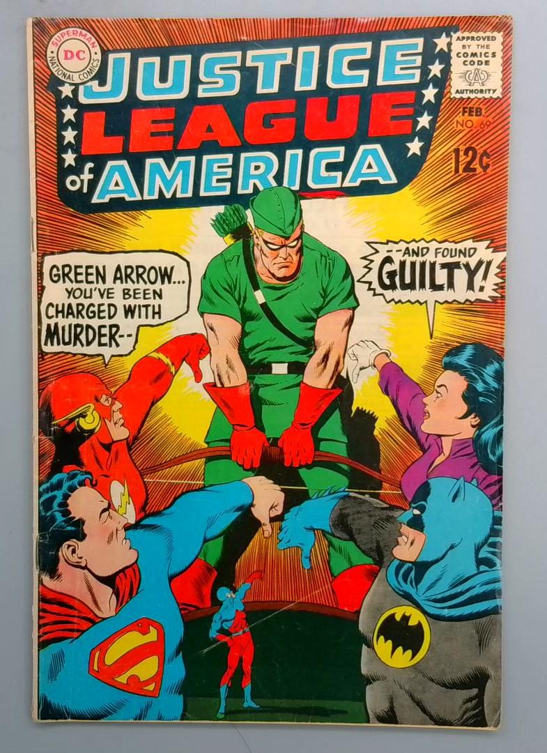 Justice League of America #69 Wonder Woman Resigns from JLA DC 1969