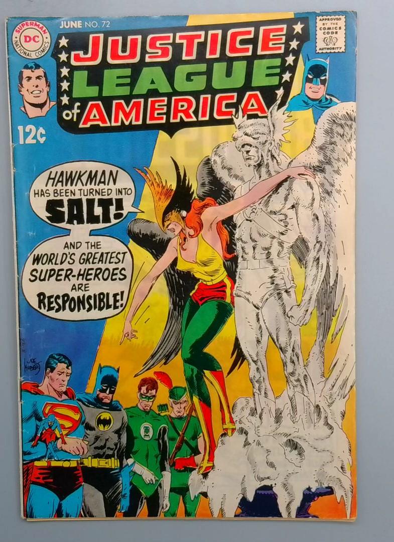 Justice League of America #72 Hawkgirl Appearance DC 1969