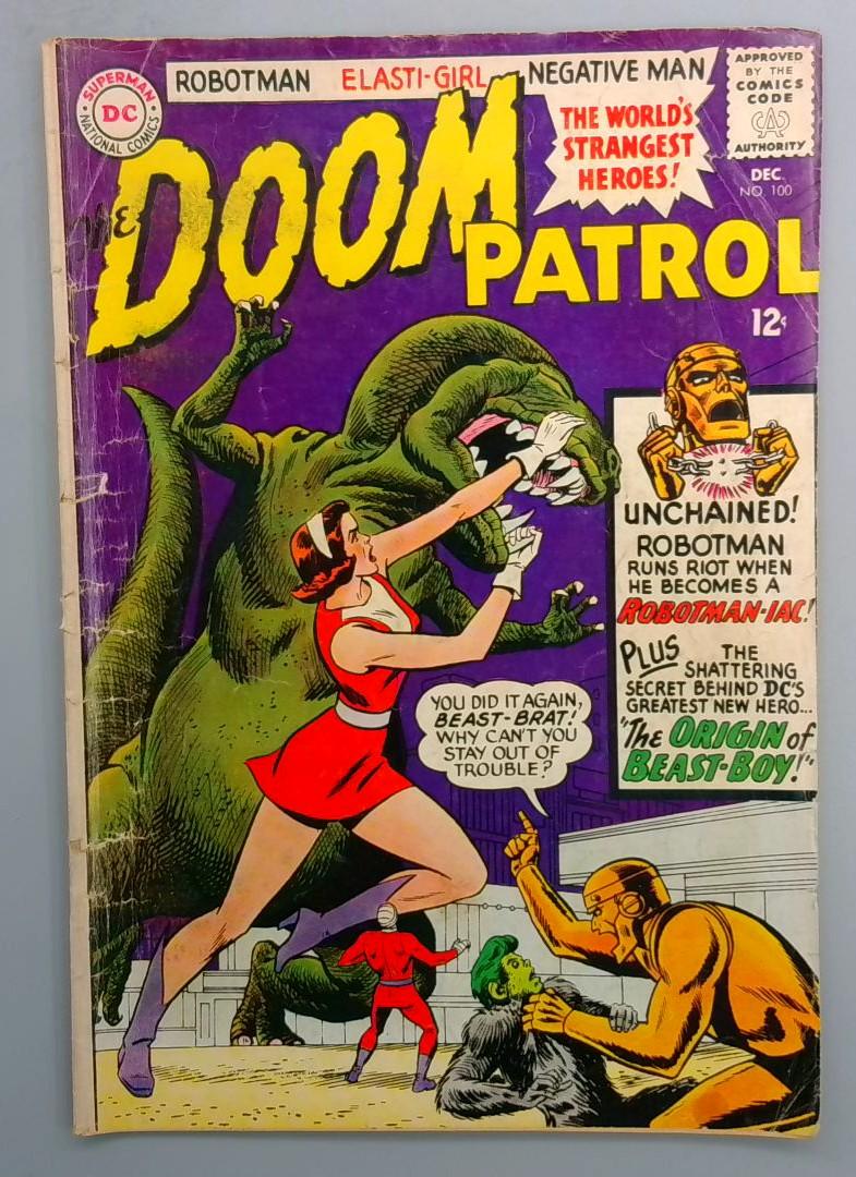 Doom Patrol #100 VG- Origin/2nd Beast Boy DC 1965