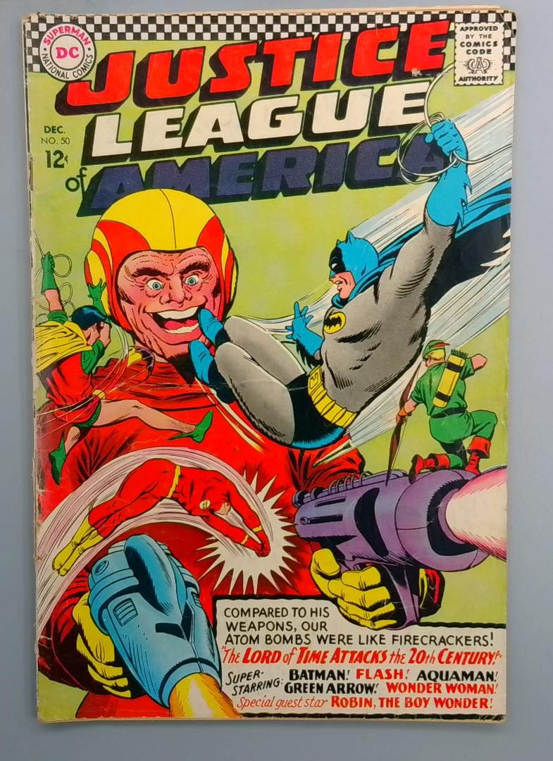 Justice League of America #50 Detached Bottom Staple DC 1966