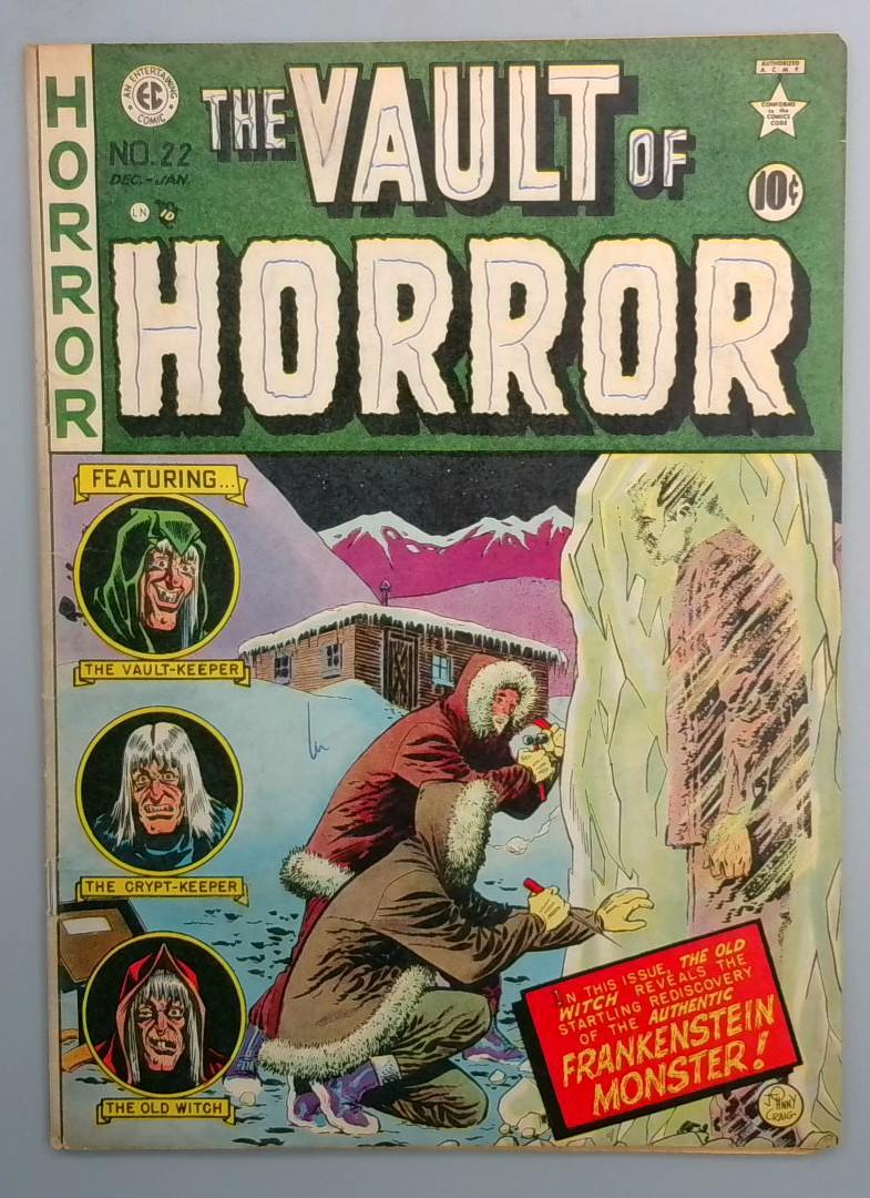 Vault of Horror #22, Pre-Code Horror Frankenstein EC Comics, 1951