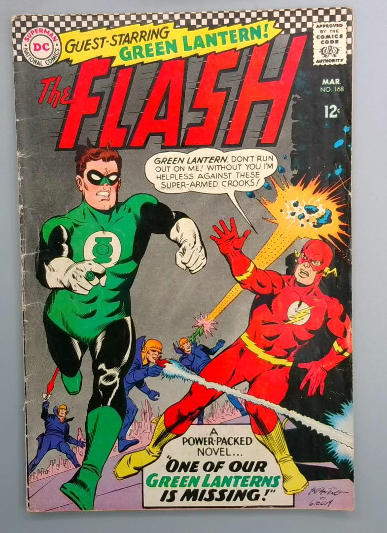 Flash #168 VG Green Lantern (Hal Jordan) DC 1967