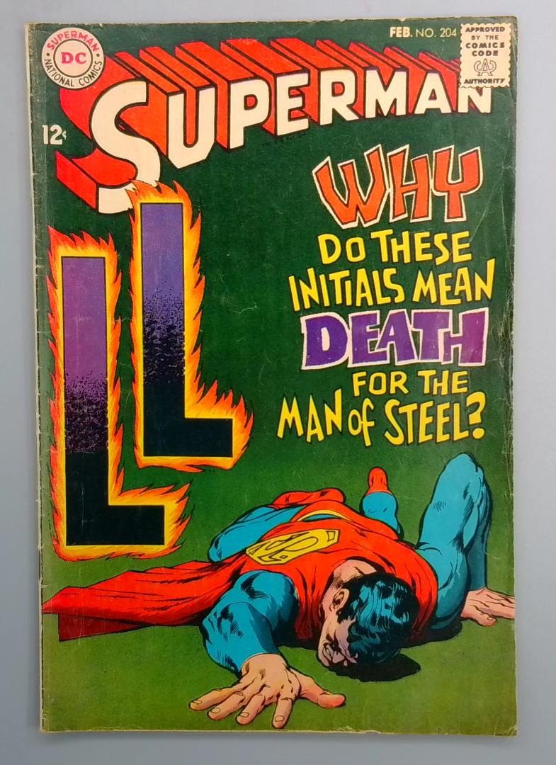 Superman #204 VG Neal Adams DC 1968