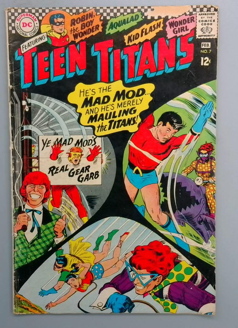 Teen Titans #7 1st Appearance of Mad Mod DC 1967