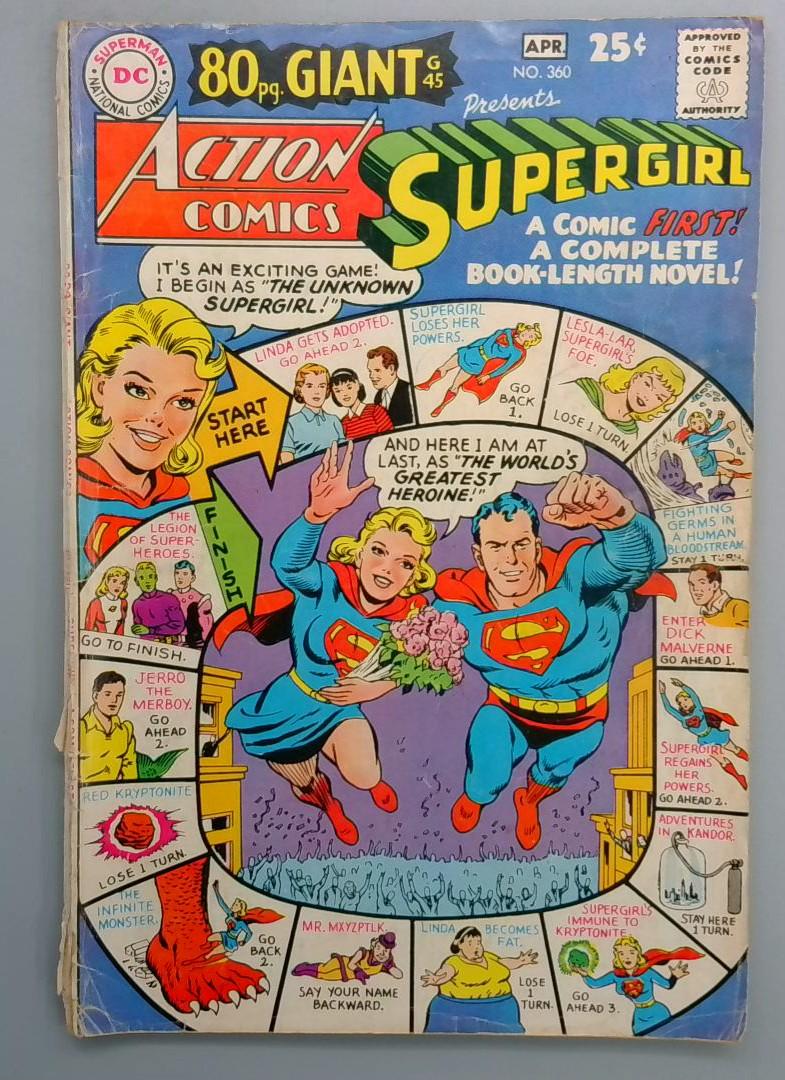 Action Comics #360 Origin of Supergirl (Spine Split) DC 1968