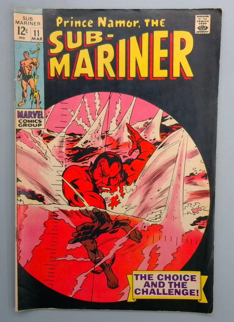 Sub-mariner #11 FN- Captain Barracuda Appearance Marvel 1969