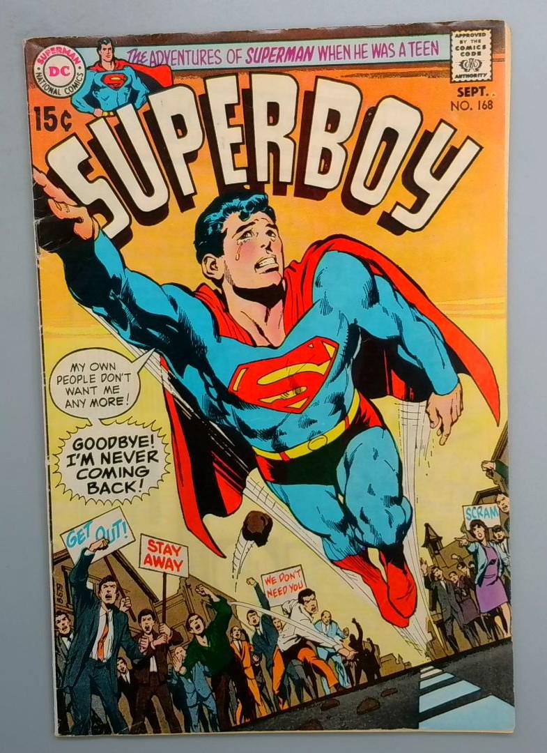 Superboy #168, VG+ DC Comics, September 1970
