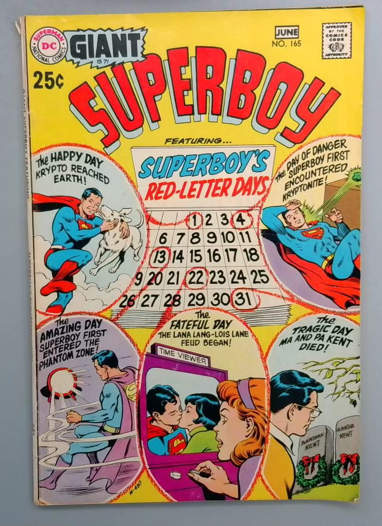 Superboy #165, VG+ GIANT DC Comics, June 1971