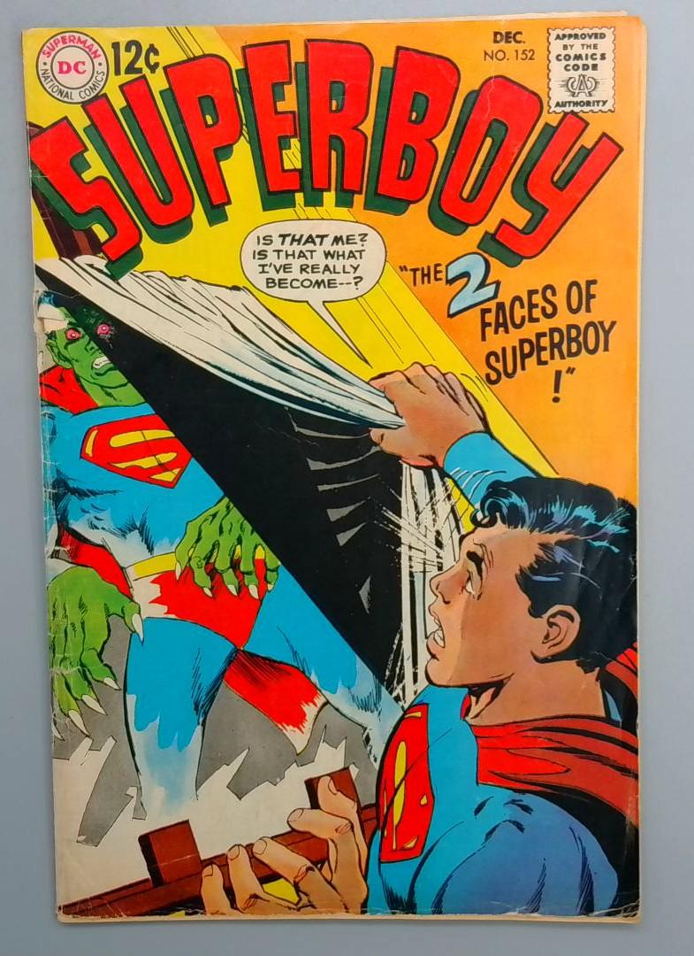 Superboy #152, Top Staple Detached DC Comics, December 1968