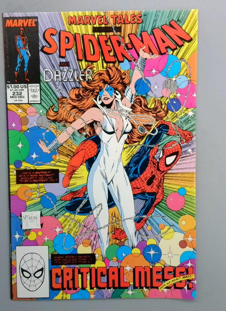 Marvel Tales #232 VF/NM McFarlane Cover, Dazzler Marvel 1989