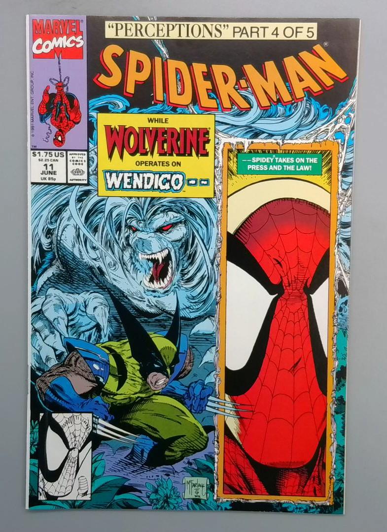 Spider-Man #11 VF+ Wolverine Marvel 1991