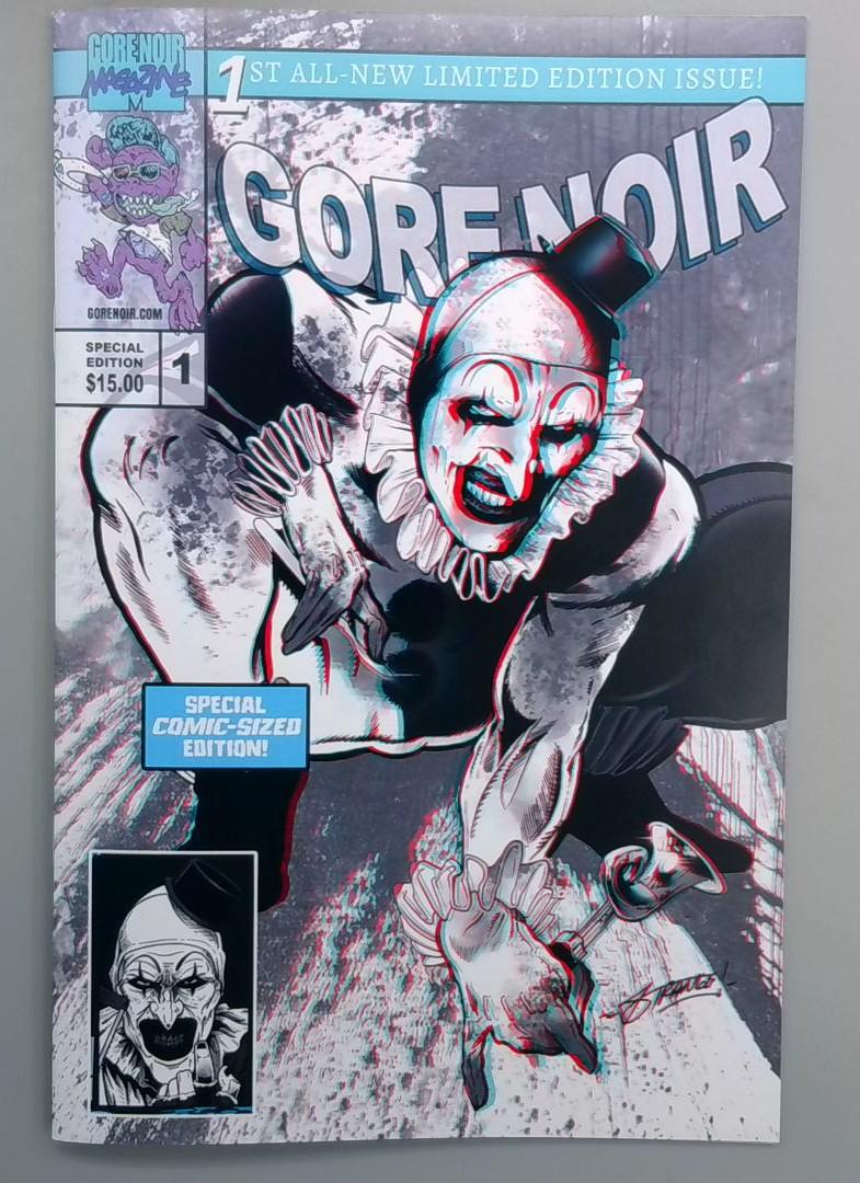 Gore Noir: Terrifier #1, B&W Sketch, Gore Noir Magazine, 2025 McFarlane homage