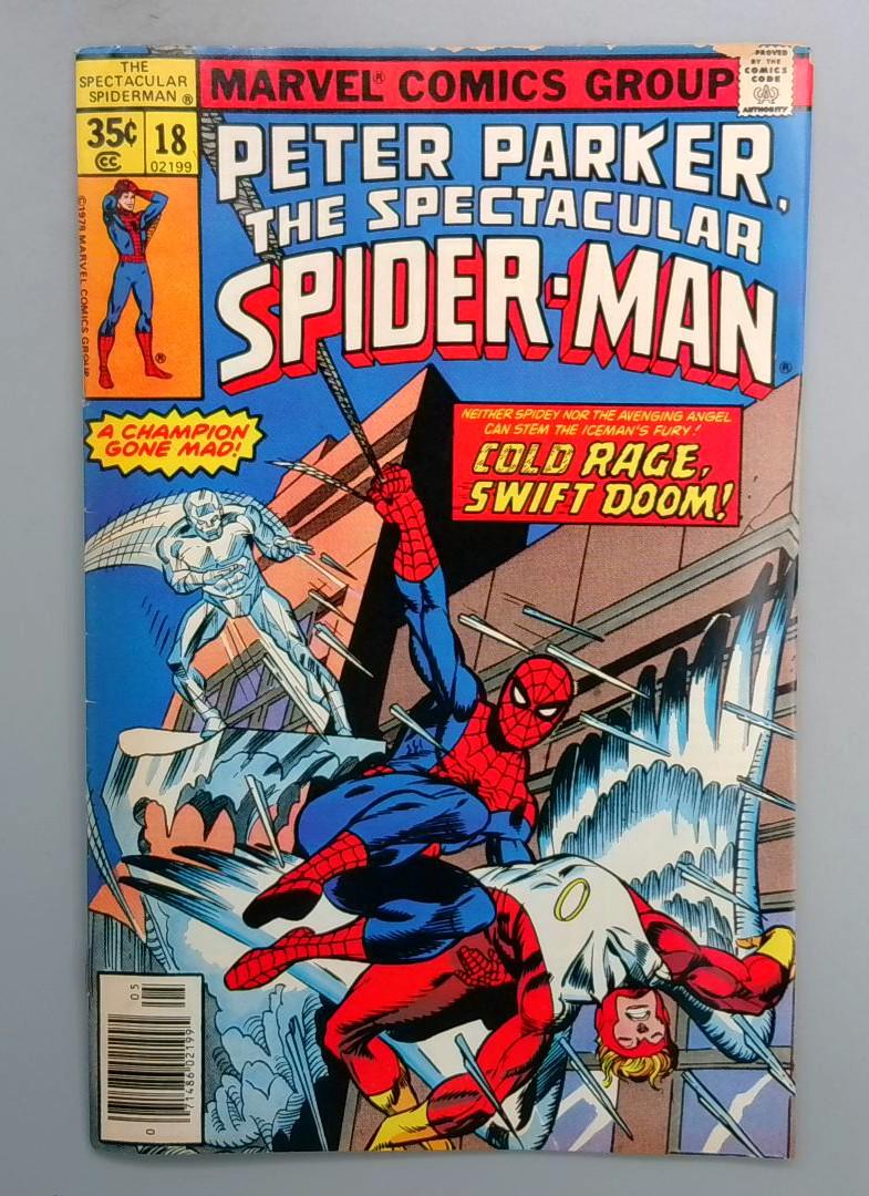 SPECTACULAR SPIDER-MAN #18 Angel, Ice-Man Marvel 1978