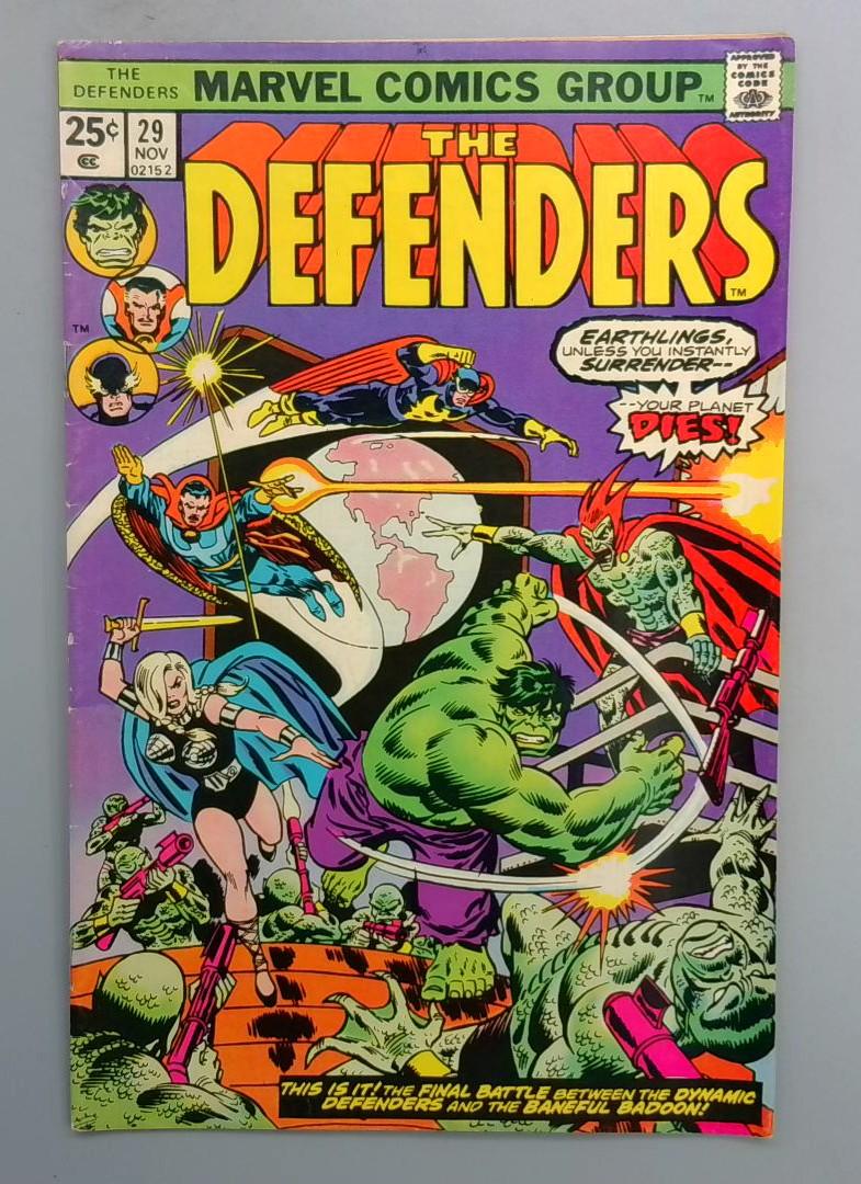 Defenders #29 Starhawk  joins Guardians of the Galaxy Marvel 1975