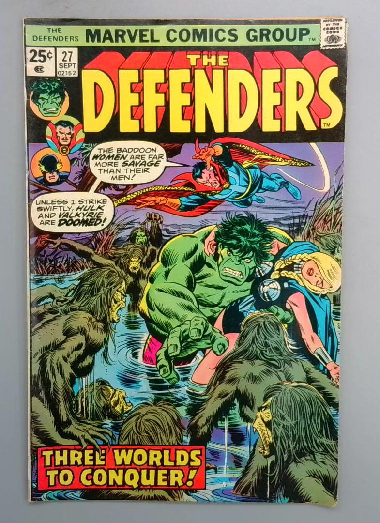 Defenders #27 FN- 1st Cameo STARHAWK (Stakar Ogord) Marvel 1975