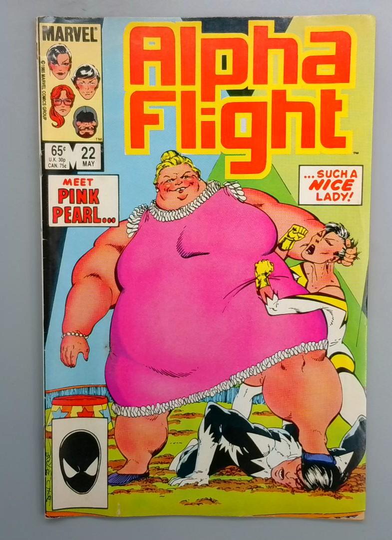ALPHA FLIGHT #22 1st Appearance of Pink Pearl (Pearl Gross) Marvel 1985