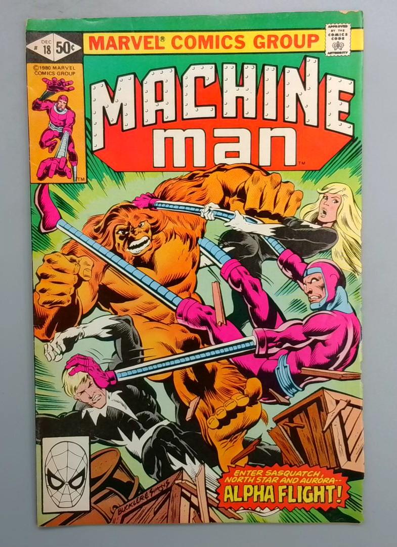 MACHINE MAN #18 Alpha Flight tie-in with X-Men 140 Marvel 1980