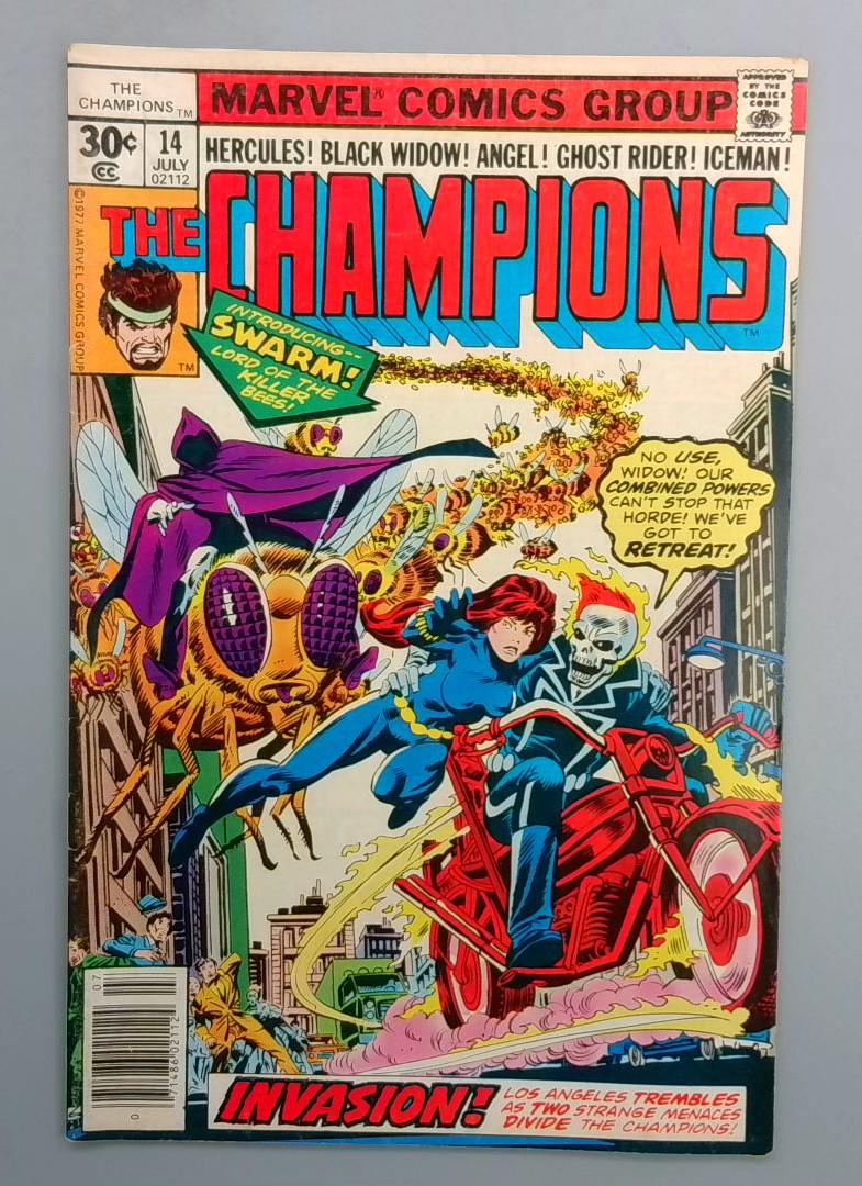 CHAMPIONS #14 VF-1st Appearance of Swarm (Fritz Von Meyer) Marvel 1977