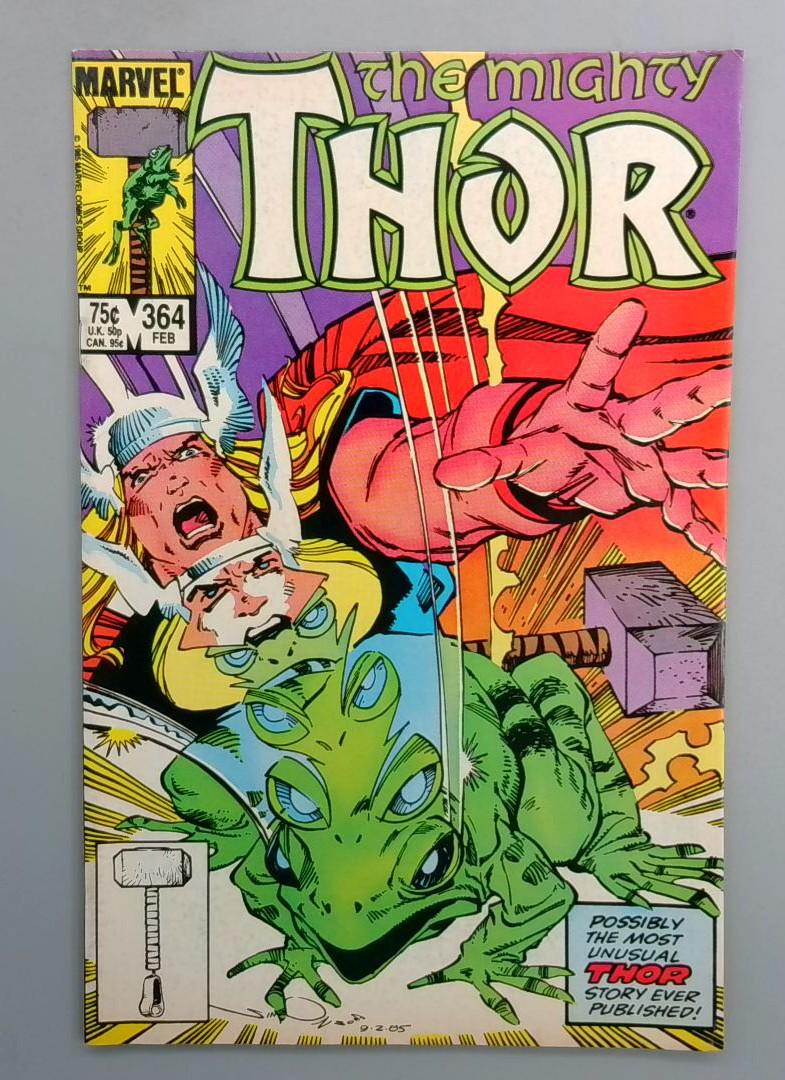 THOR #364 VF Thor is a Frog in This Issue. DIRECT EDITION Marvel 1986