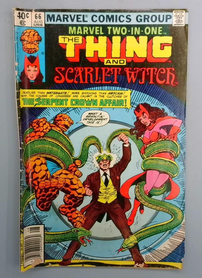 MARVEL TWO-IN-ONE #66 NEWSSTAND EDITION Marvel 1980