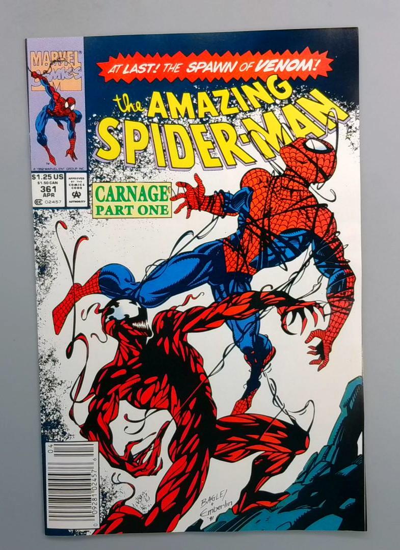 Amazing Spider-Man #361 NM 9.6 1st Carnage NEWSSTAND Marvel 1992 Copy2