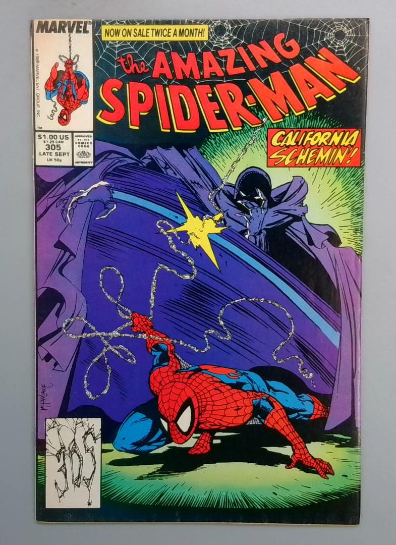 Amazing Spider-Man #305 VF+ Johnny Carson Marvel 1988 