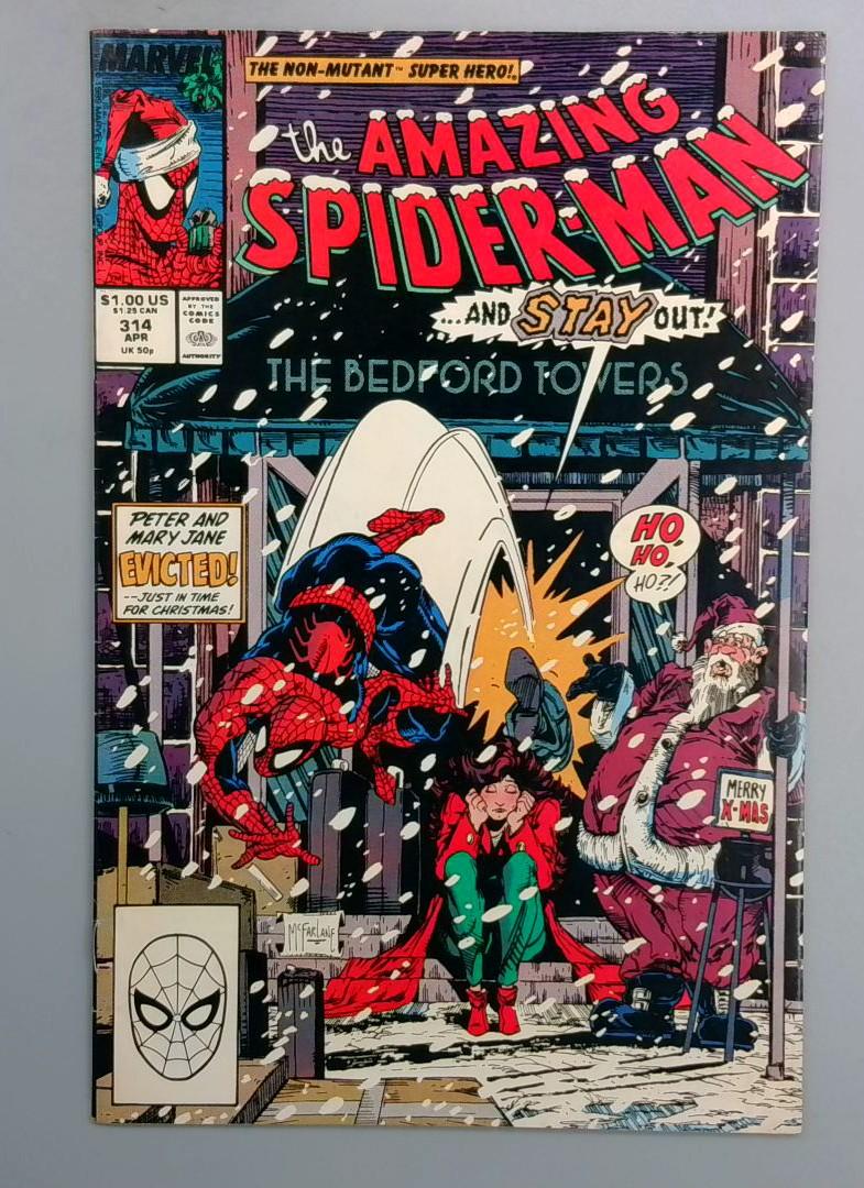 Amazing Spider-Man #314 VF Christmas story McFarlane Marvel 1989