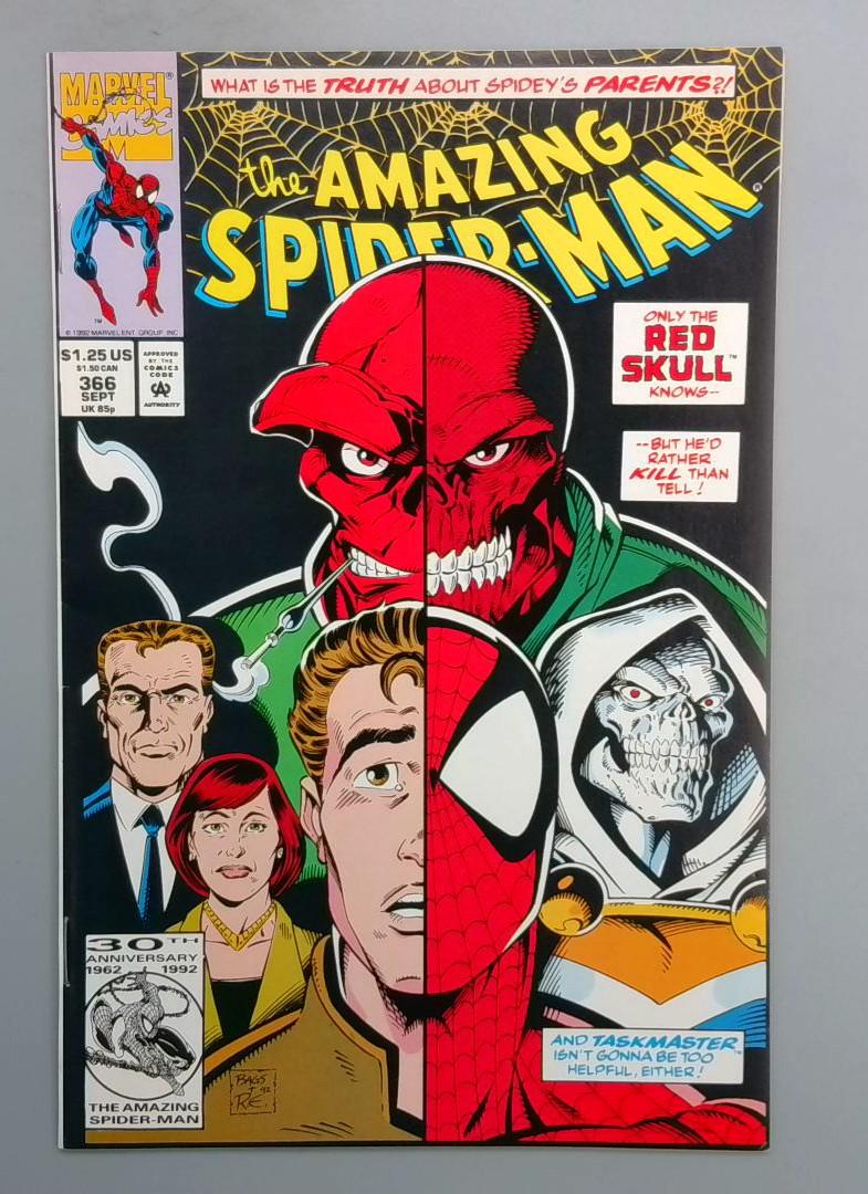 AMAZING SPIDER-MAN #366 VF+ Red Skull Marvel 1992
