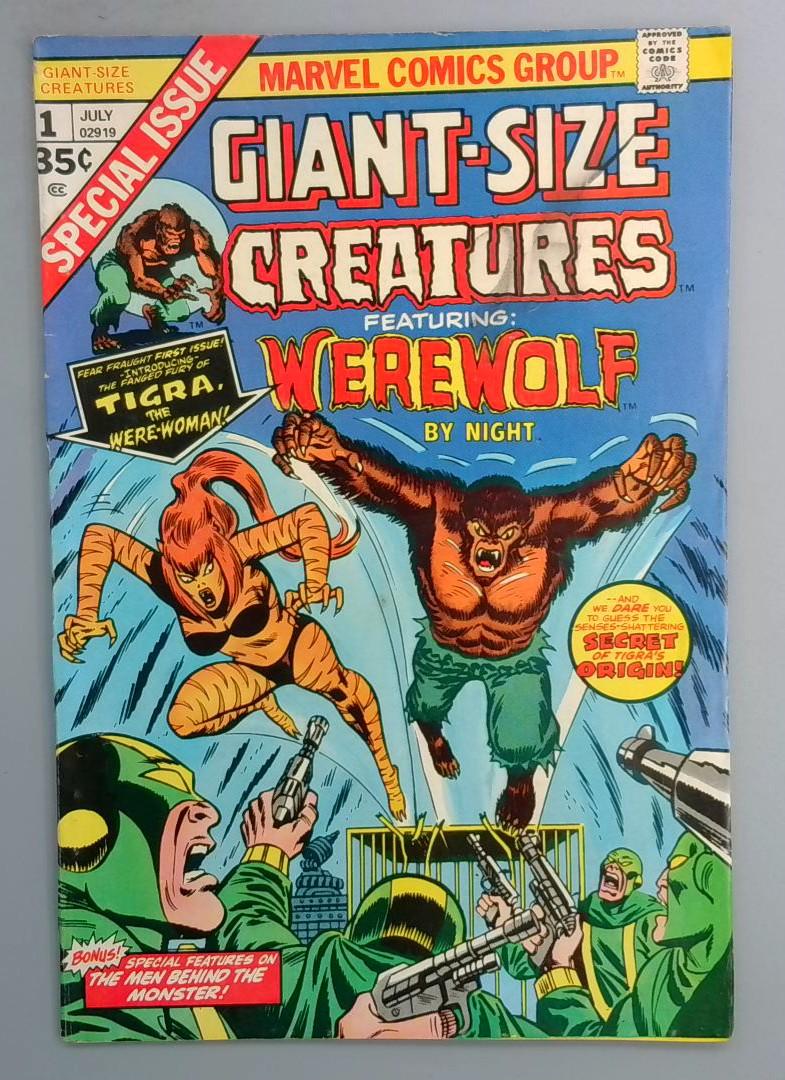 Giant-Size Creatures #1 1st Tigra (Greer Grant) Marvel 1974 SN1