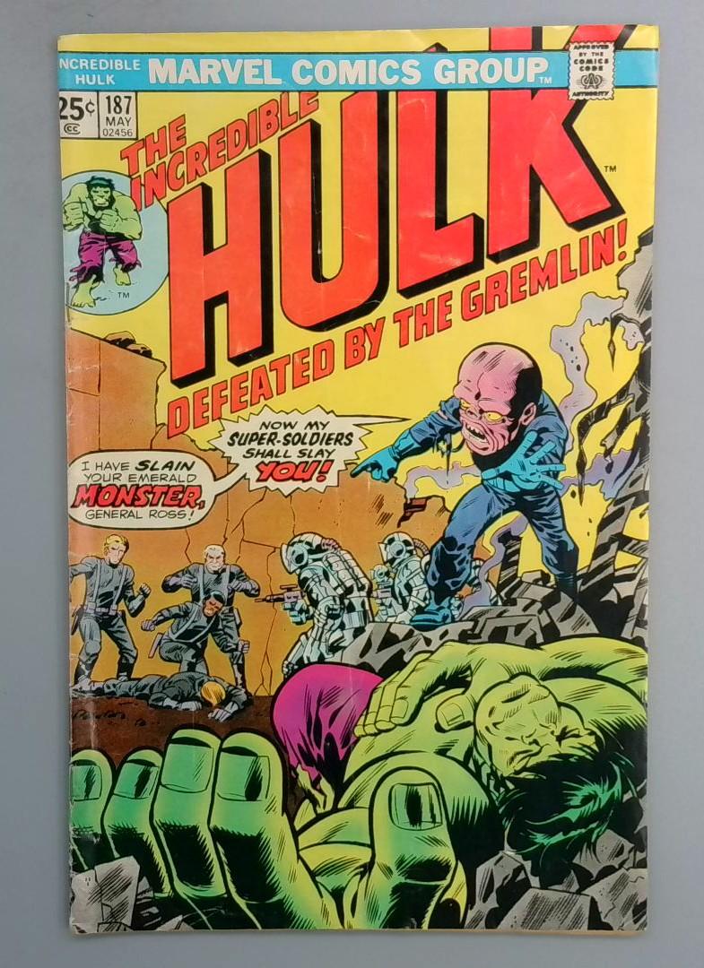 Incredible Hulk #187 The Gremlin Appearance Marvel 1975 SN1