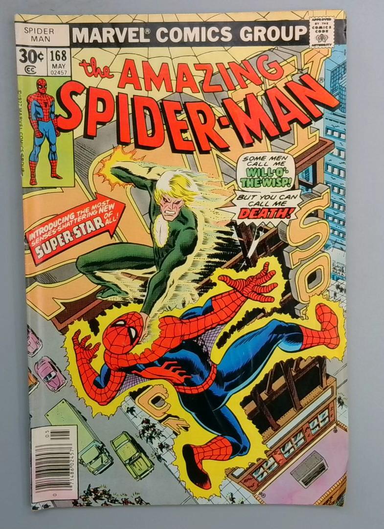AMAZING SPIDER-MAN #168 2nd Will O'' The Wisp Marvel 1977 SN1